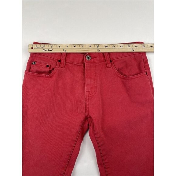 Enjoi Skateboading Sundays Slim Fit Pants Women’s 30 Cotton Stretch Red Denim - Picture 5 of 13